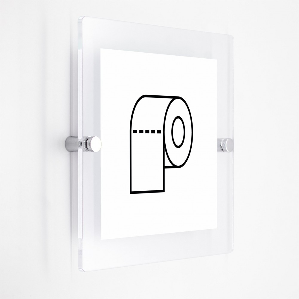Carta mani bagno in plexiglass trasparenti da parete