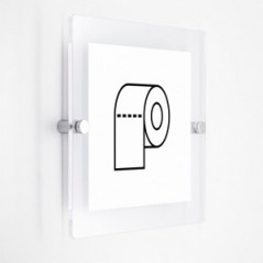 Carta mani bagno in plexiglass trasparenti da parete
