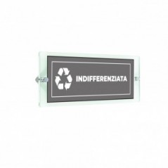 Differenziata indifferenziata lungo v1 in plexiglass trasparenti da parete