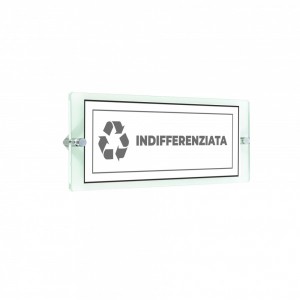 Differenziata indifferenziata lungo v2 in plexiglass trasparenti da parete