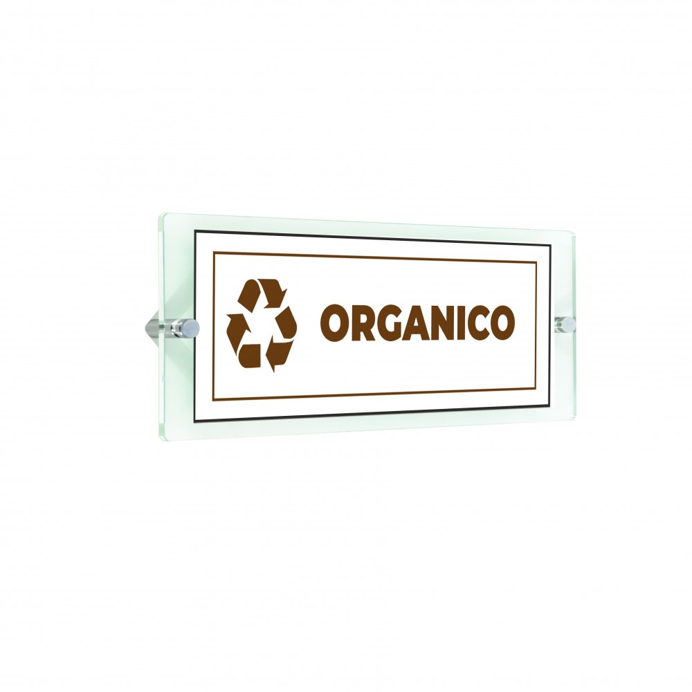Differenziata organico lungo v2 in plexiglass trasparenti da parete