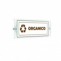 Differenziata organico lungo v2 in plexiglass trasparenti da parete