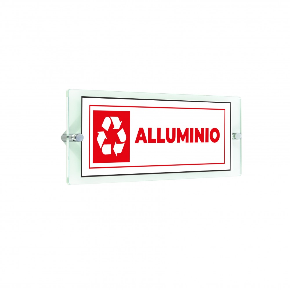 Differenziata alluminio lungo v3 in plexiglass trasparenti da parete