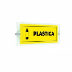 Differenziata plastica lungo v4 in plexiglass trasparenti da parete