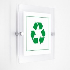 Differenziata vetro quadrato v2 in plexiglass trasparenti da parete