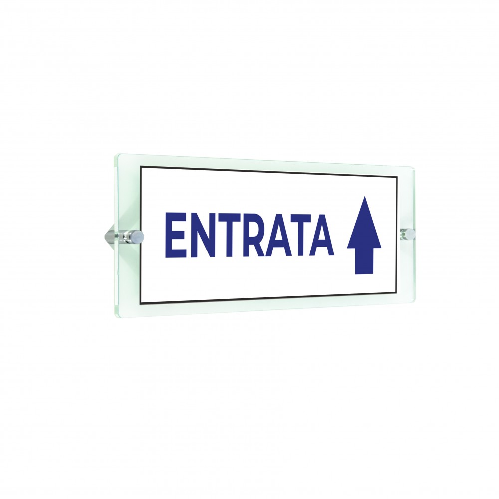 Entrata freccia alto v3 in plexiglass trasparenti da parete
