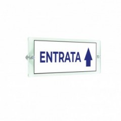 Entrata freccia alto v3 in plexiglass trasparenti da parete