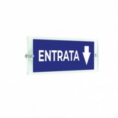 Entrata freccia basso v1 in plexiglass trasparenti da parete