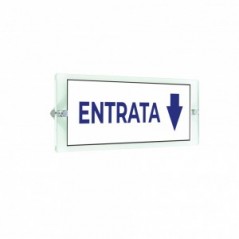 Entrata freccia basso v3 in plexiglass trasparenti da parete