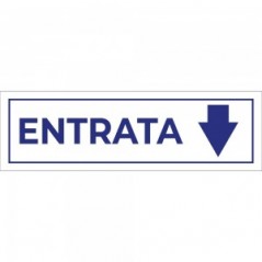 Entrata freccia basso v4 in plexiglass trasparenti da parete