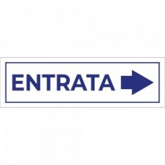 Entrata freccia destra v4 in plexiglass trasparenti da parete