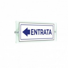 Entrata freccia sinistra v4 in plexiglass trasparenti da parete