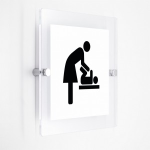 Fasciatoio donna in plexiglass trasparenti da parete