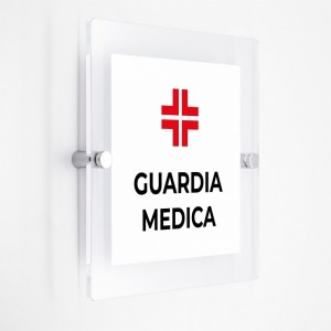 Guardia medica v2 in plexiglass trasparenti da parete