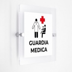 Guardia medica v3 in plexiglass trasparenti da parete