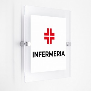 Infermeria v1 in plexiglass trasparenti da parete