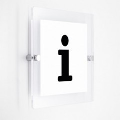 Informazione white in plexiglass trasparenti da parete