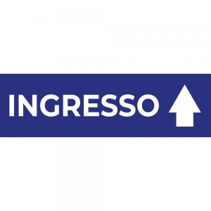 Ingresso freccia alto v1 in plexiglass trasparenti da parete