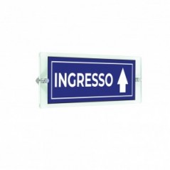 Ingresso freccia alto v2 in plexiglass trasparenti da parete