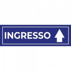 Ingresso freccia alto v2 in plexiglass trasparenti da parete