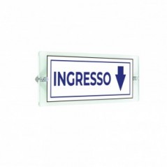 Ingresso freccia basso v4 in plexiglass trasparenti da parete