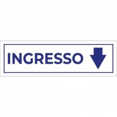 Ingresso freccia basso v4 in plexiglass trasparenti da parete