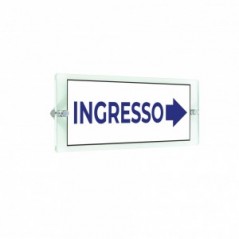 Ingresso freccia destra v3 in plexiglass trasparenti da parete