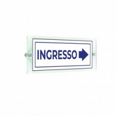 Ingresso freccia destra v4 in plexiglass trasparenti da parete