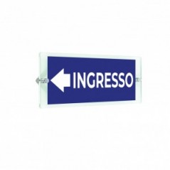 Ingresso freccia sinistra v1 in plexiglass trasparenti da parete
