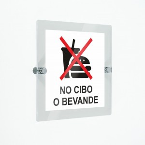 No cibo v1 in plexiglass trasparenti da parete