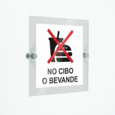 No cibo v1 in plexiglass trasparenti da parete