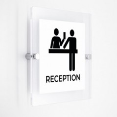 Reception v2 in plexiglass trasparenti da parete