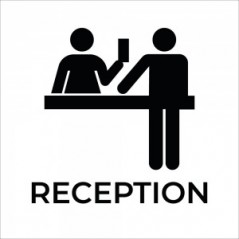 Reception v2 in plexiglass trasparenti da parete