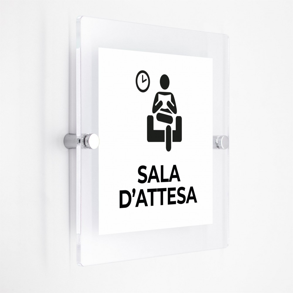Sala d'attesa v4 in plexiglass trasparenti da parete