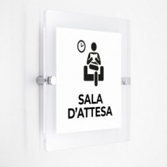 Sala d'attesa v4 in plexiglass trasparenti da parete