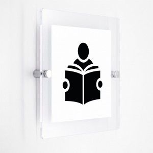 Sala lettura v2 in plexiglass trasparenti da parete