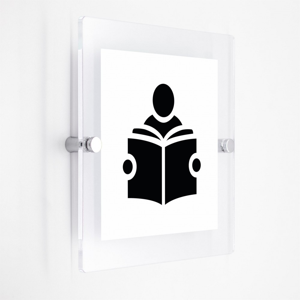 Sala lettura v2 in plexiglass trasparenti da parete