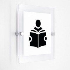 Sala lettura v2 in plexiglass trasparenti da parete