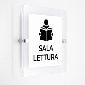 Sala lettura v3 in plexiglass trasparenti da parete