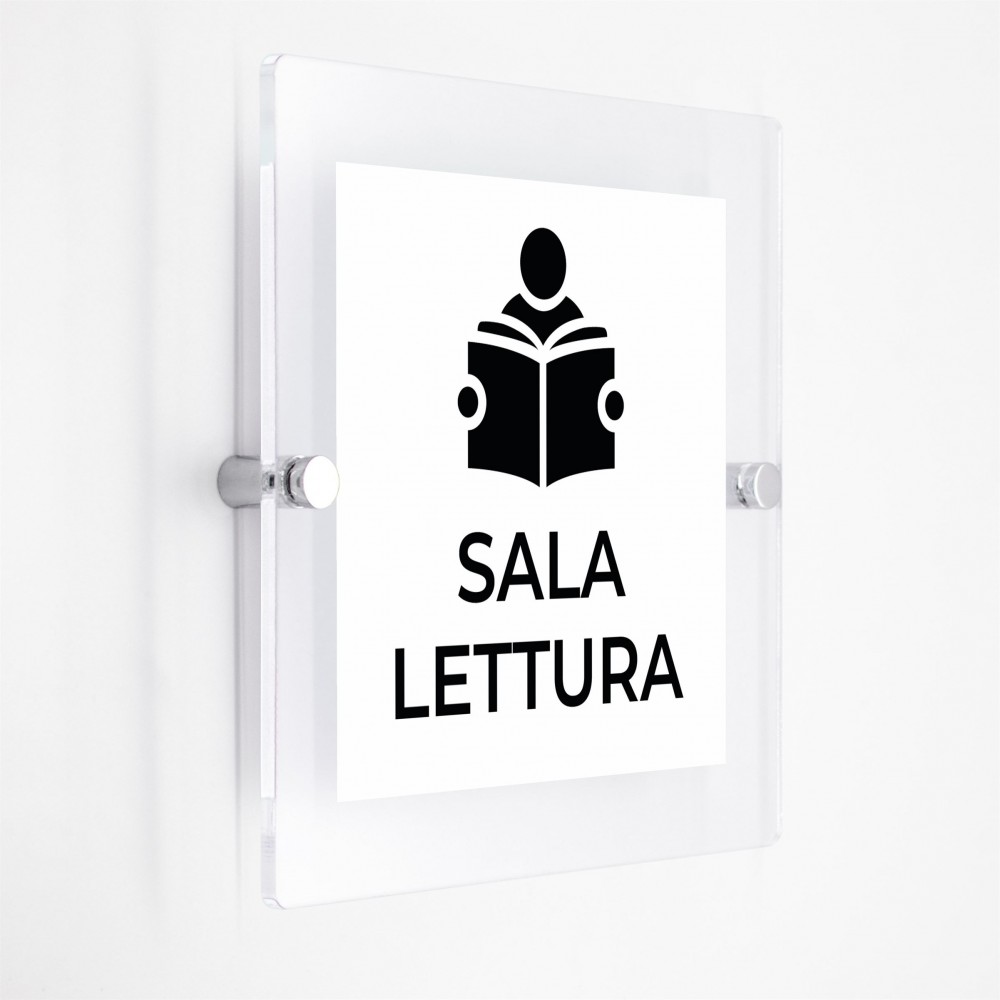 Sala lettura v3 in plexiglass trasparenti da parete