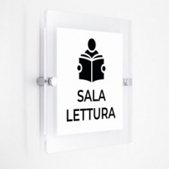 Sala lettura v3 in plexiglass trasparenti da parete