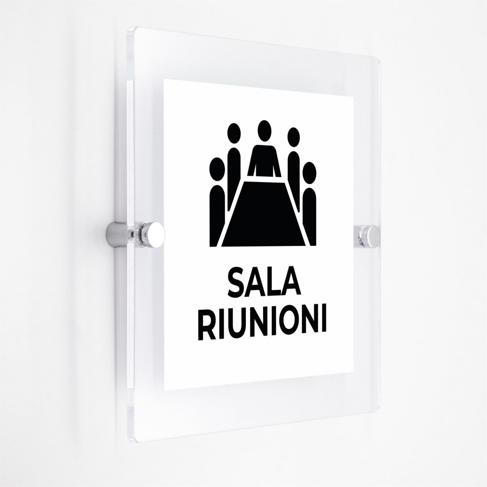 Sala riunioni v2 in plexiglass trasparenti da parete