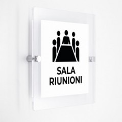 Sala riunioni v2 in plexiglass trasparenti da parete