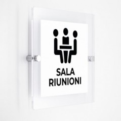 Sala riunioni v4 in plexiglass trasparenti da parete