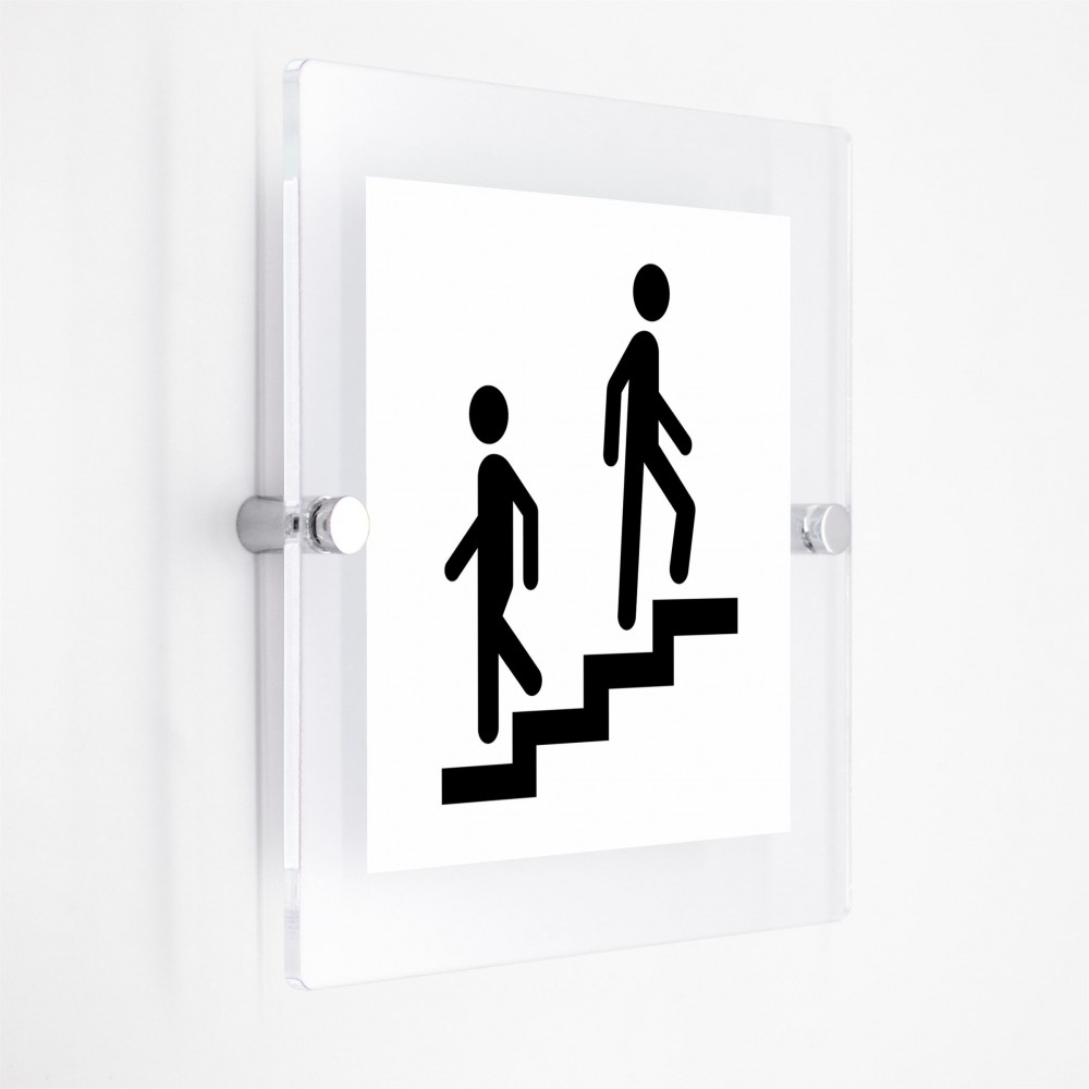 Scala in plexiglass trasparenti da parete