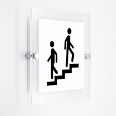 Scala in plexiglass trasparenti da parete