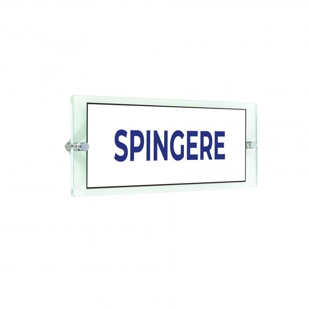 Spingere lungo v2 in plexiglass trasparenti da parete