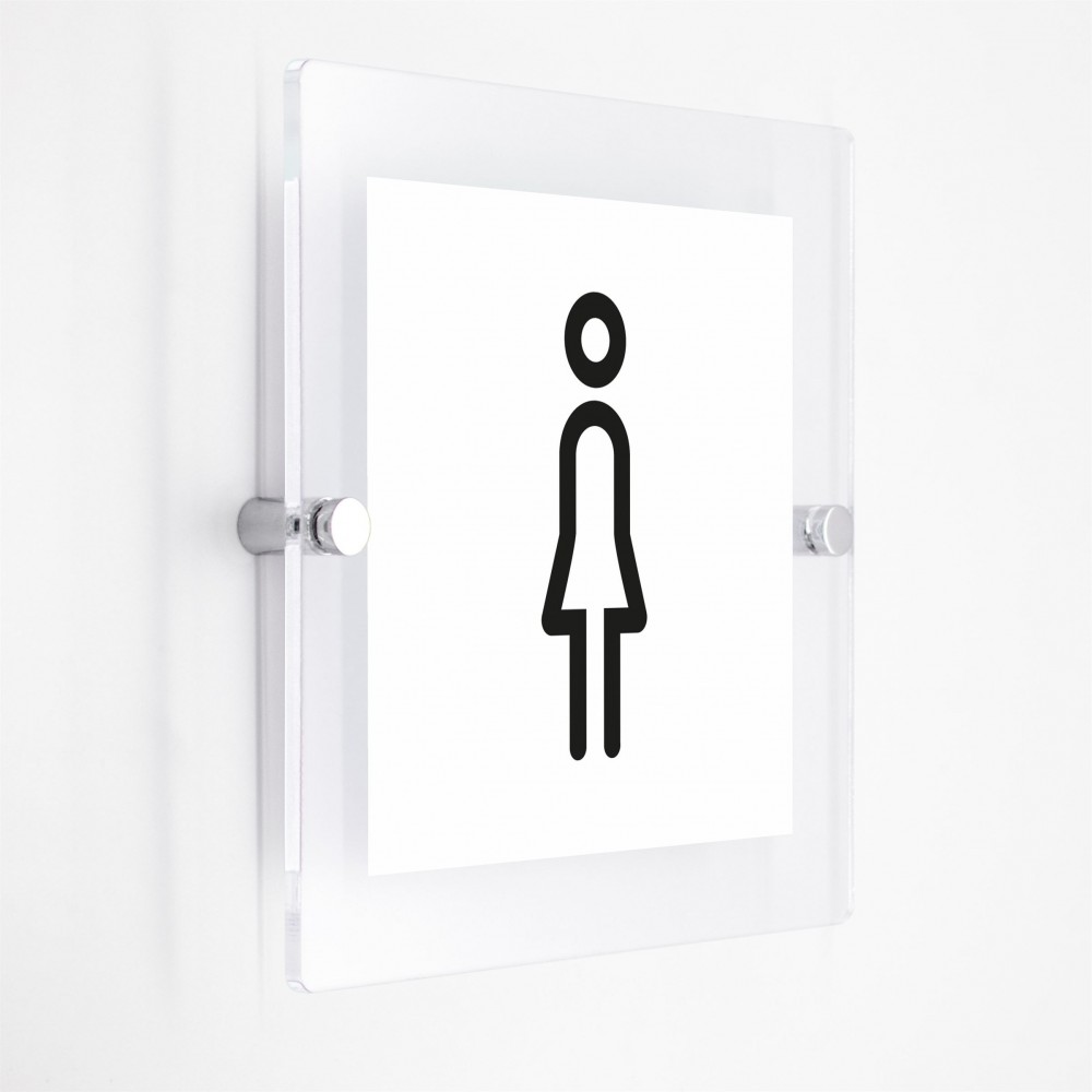 Toilette donne v3 in plexiglass trasparenti da parete