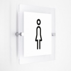 Toilette donne v3 in plexiglass trasparenti da parete