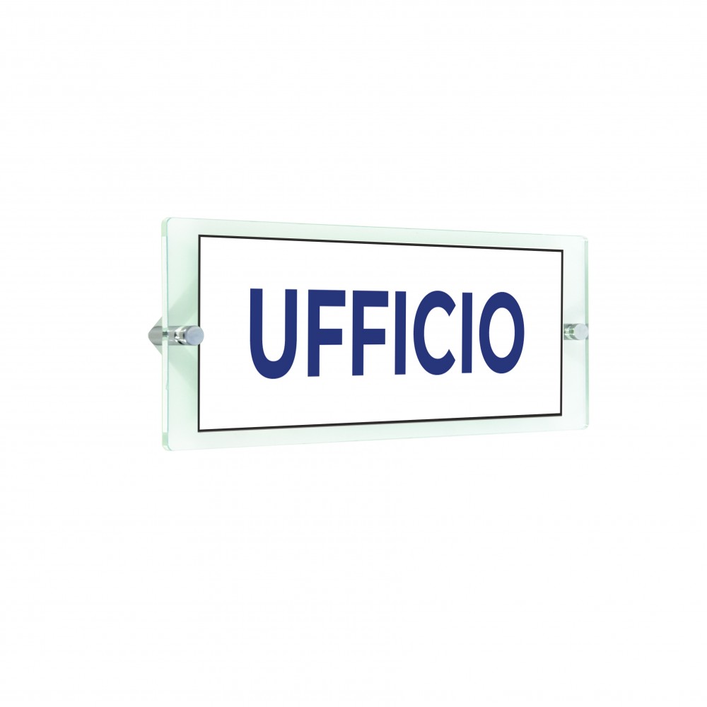 Ufficio lungo v2 in plexiglass trasparenti da parete